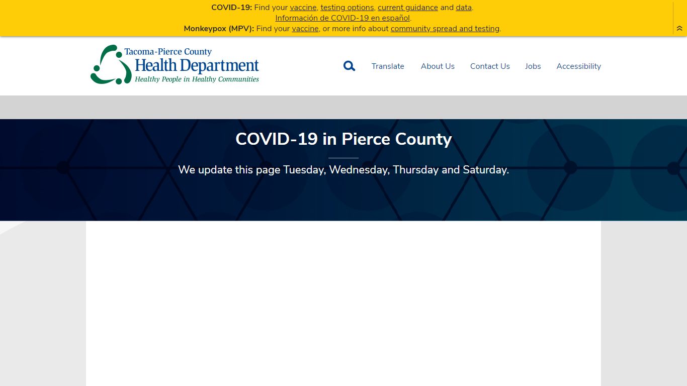 Pierce County cases | Tacoma-Pierce County Health Department